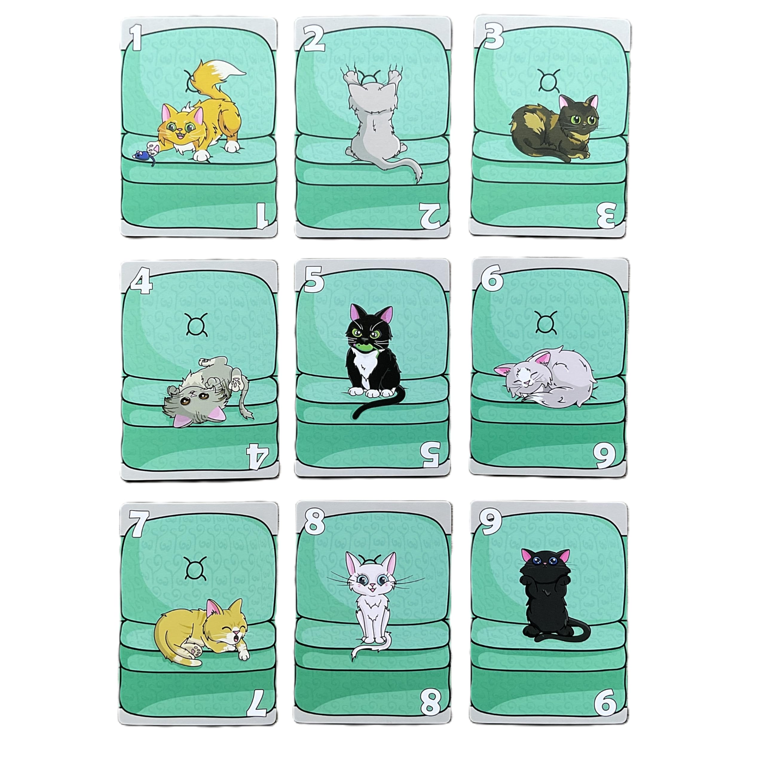 Foto 8 pulgar | Juego De Cartas The Dusty Tophat Couch Kittens Para Amantes De Los Gatos - Venta Internacional.