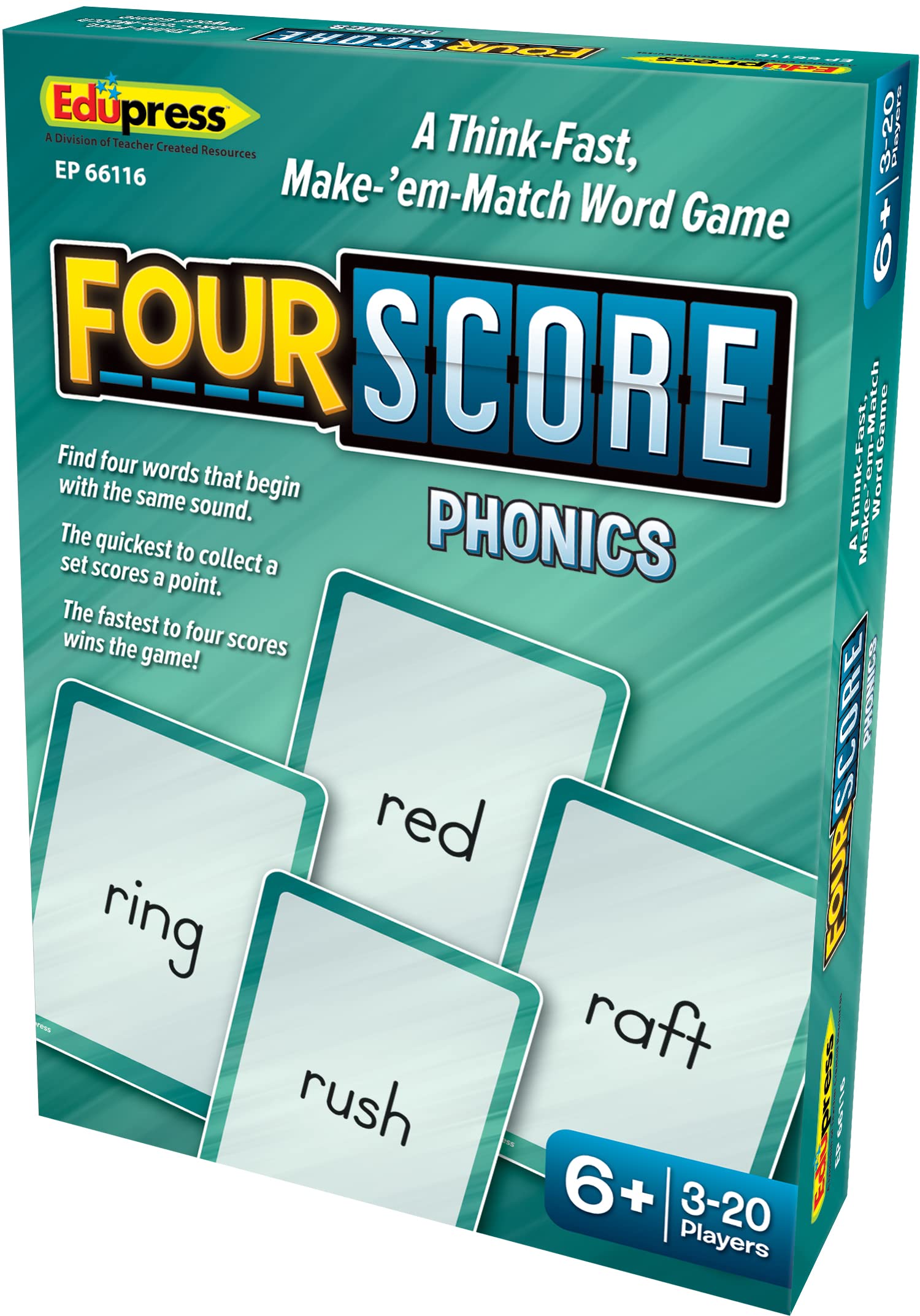 Foto 2 pulgar | Recursos Creados Por Un Profesor De Juegos De Cartas Four Score Phonics 6+ - Venta Internacional.