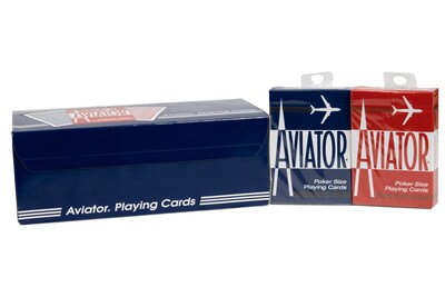 Foto 1 | Juego De Cartas Aviator Standard Index Paquete De 12 Rojo - Venta Internacional.