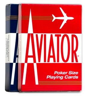 Foto 2 | Juego De Cartas Aviator Standard Index Paquete De 12 Rojo - Venta Internacional.