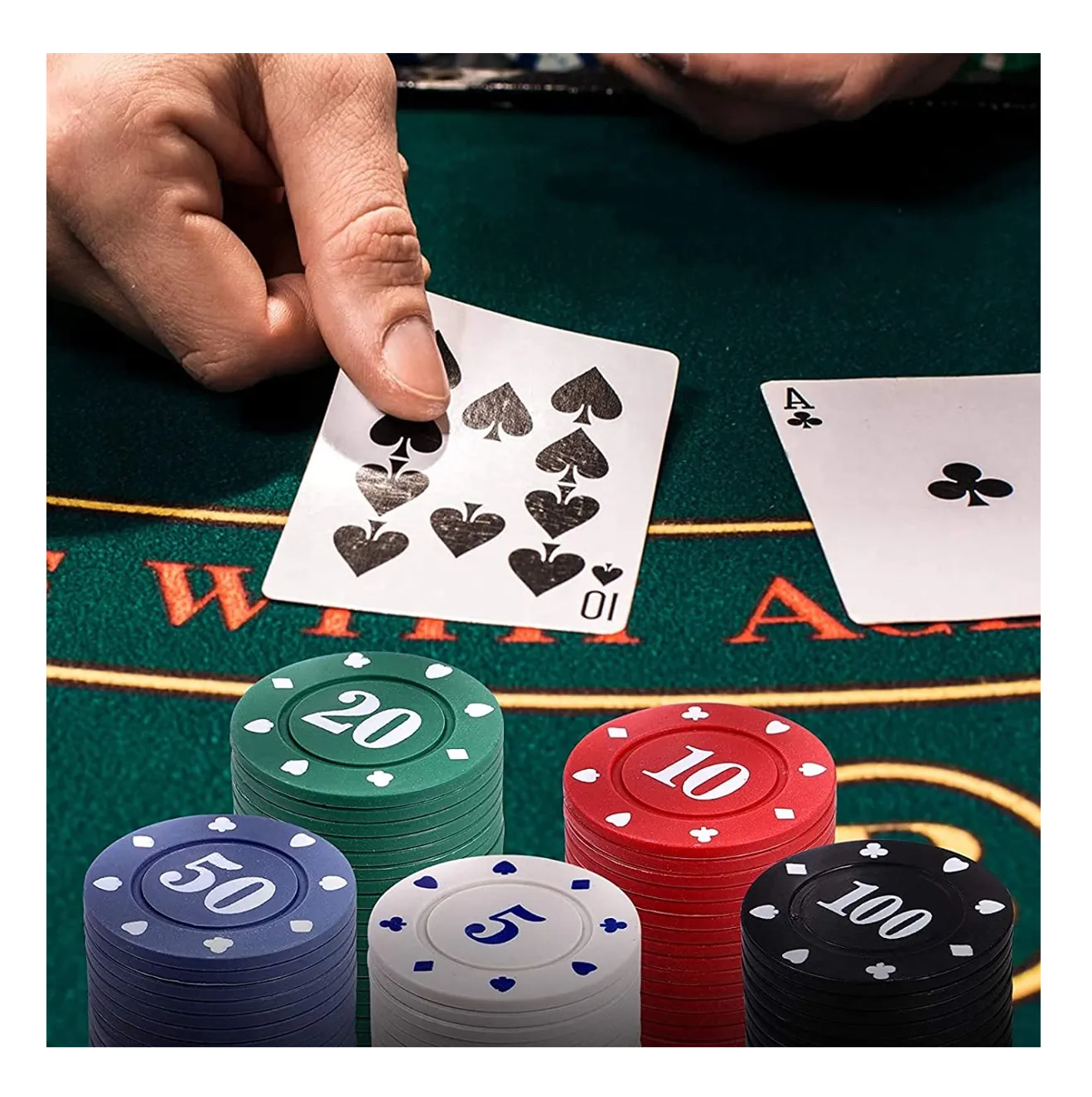 Foto 3 pulgar | 100 Pzas Fichas Poker Con Caja De Almacenamiento De Plástico