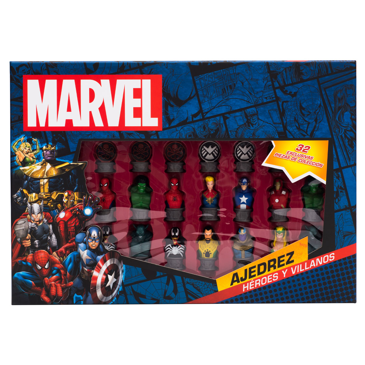 Foto 2 pulgar | Ajedrez Coleccionable de Marvel Novelty Multicolor