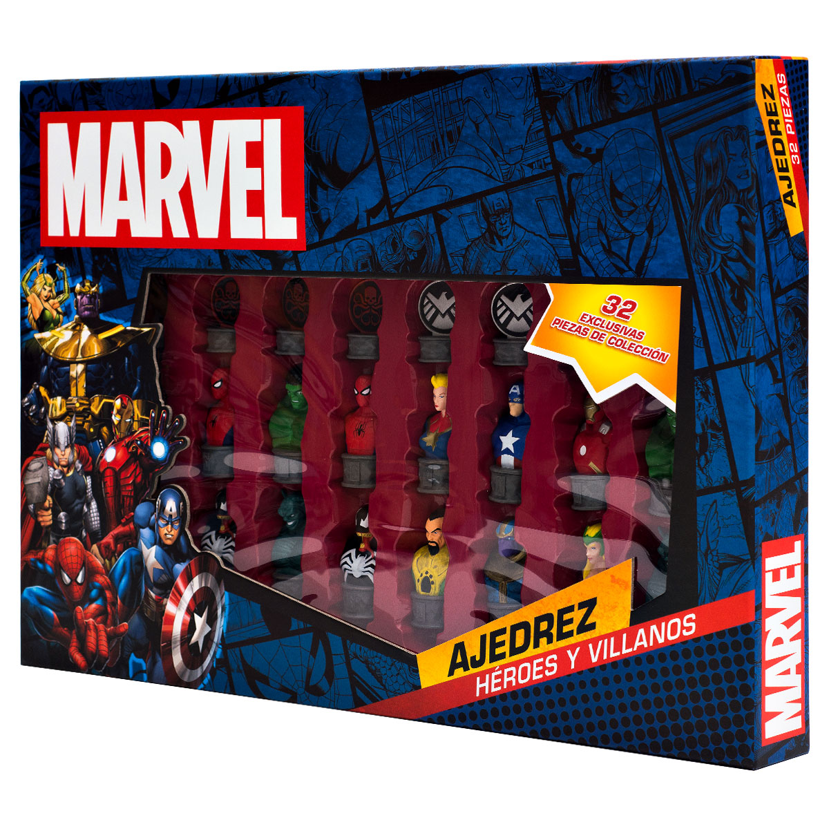 Foto 4 pulgar | Ajedrez Coleccionable de Marvel Novelty Multicolor