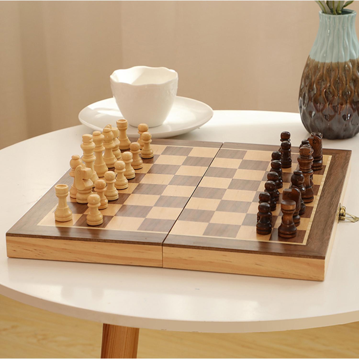 Foto 3 pulgar | Ajedrez de Madera Tablero Plegable de Lujo Chess Pintadita Didacti 29 x 29 cm