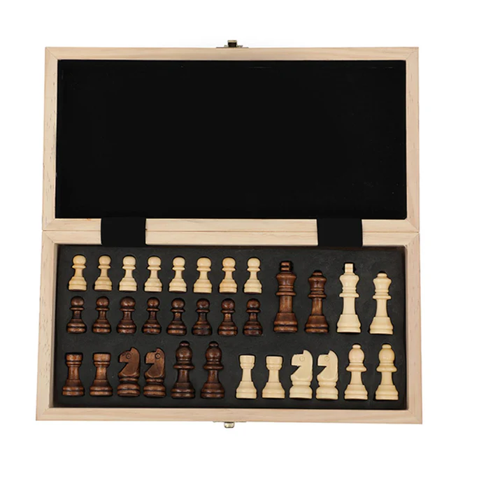 Foto 4 pulgar | Ajedrez de Madera Tablero Plegable de Lujo Chess Pintadita Didacti 29 x 29 cm