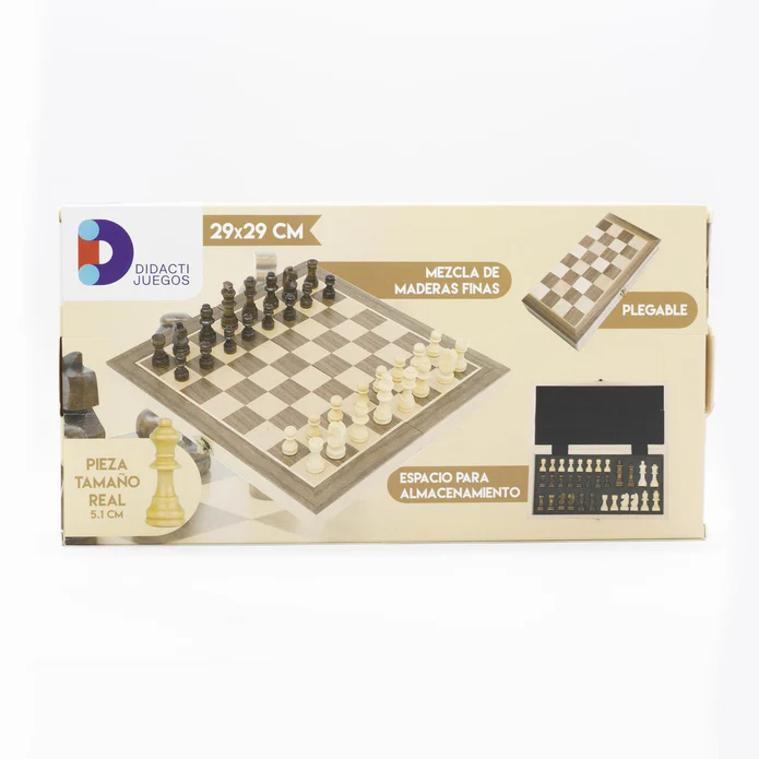 Foto 5 | Ajedrez de Madera Tablero Plegable de Lujo Chess Pintadita Didacti 29 x 29 cm