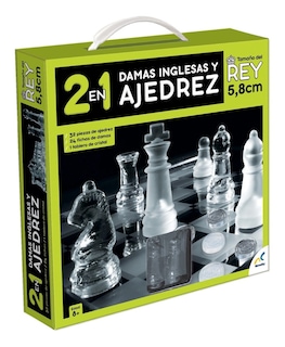 Foto 1 | Ajedrez y Damas Inglesas de Cristal Juego De Lujo