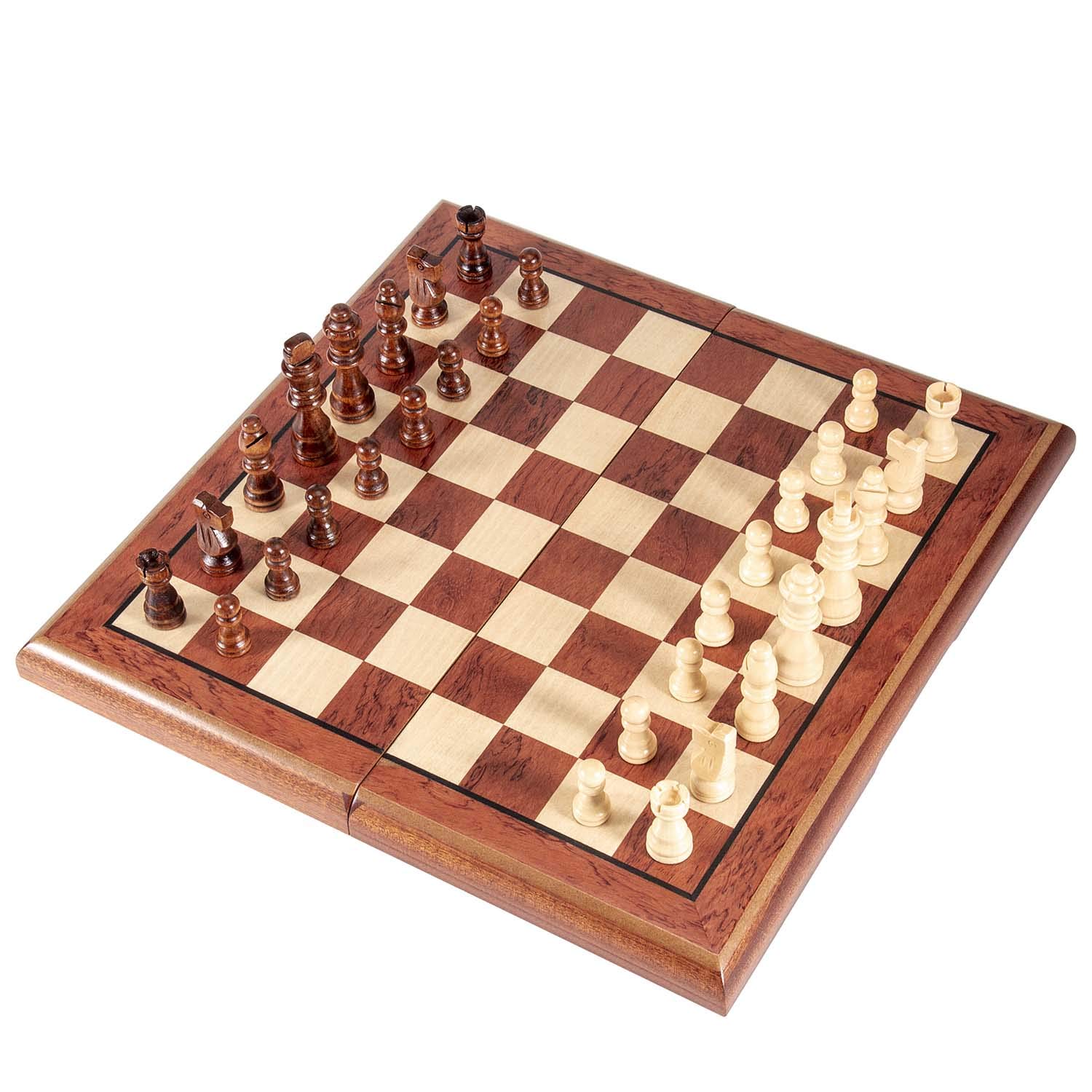 Foto 2 | Juego de Ajedrez Amerous Magnético de Madera 15'' con 2 Reinas Adicionales - Venta Internacional