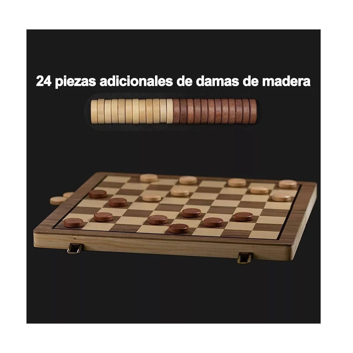Foto 4 | Juego De Ajedrez Y Damas Magnético Eo Safe Imports Esi-15058 Marron