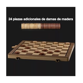 Foto 4 | Juego De Ajedrez Y Damas Magnético Eo Safe Imports Esi-15058 Marron