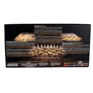 Foto 4 | Chess Set 3 En 1 Natural 45x45 Bc