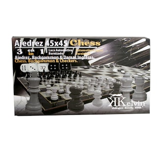 Foto 2 | Chess Set 3 En 1 Laca 45x45 Ng