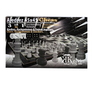 Foto 4 | Chess Set 3 En 1 Laca 45x45 Ng