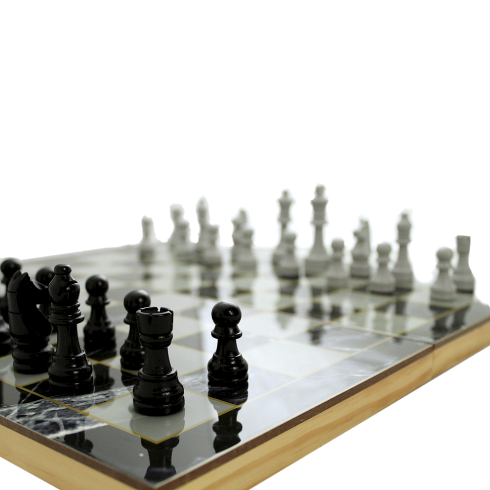 Foto 6 pulgar | Chess Set 3 En 1 Laca 45x45 Ng