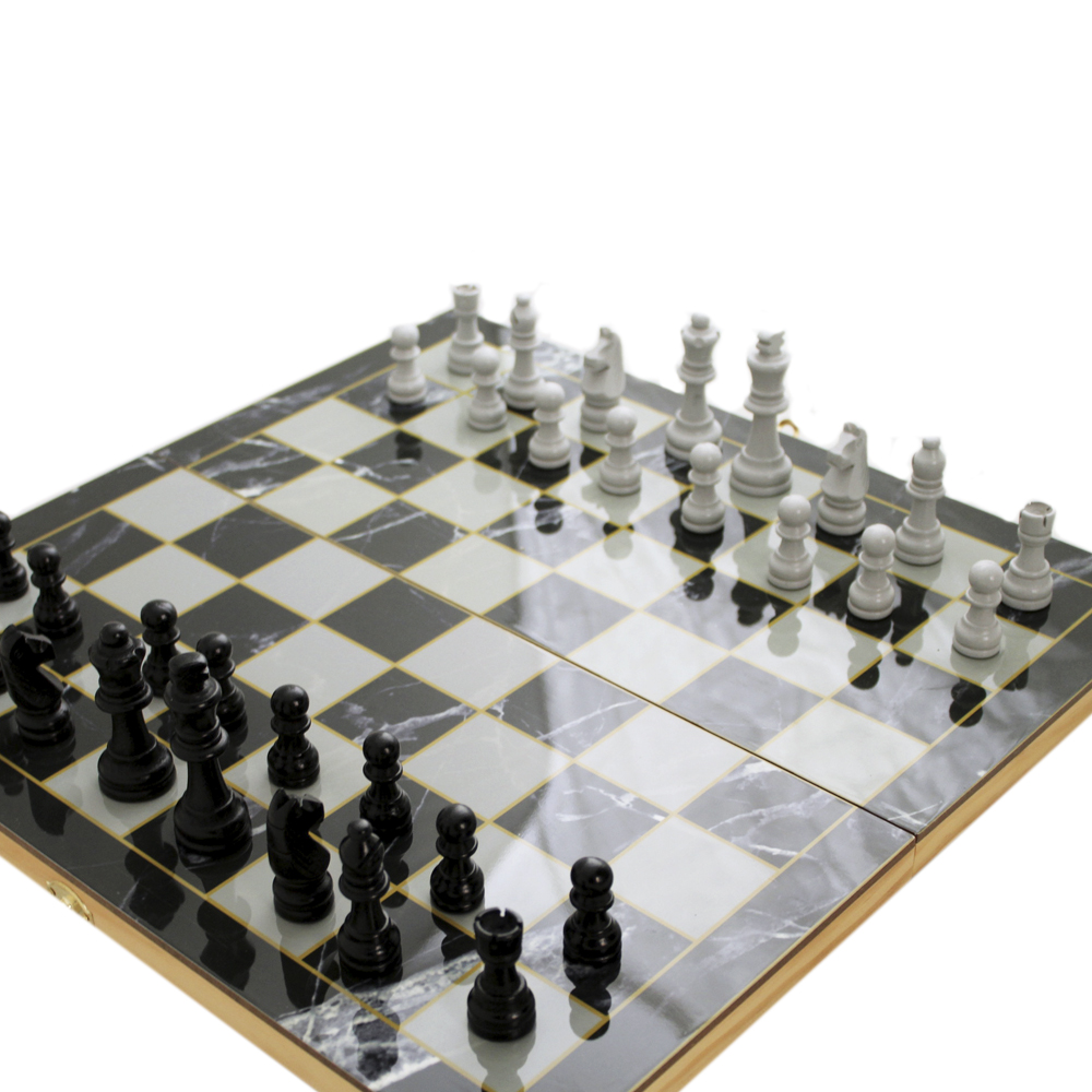 Foto 6 | Chess Set 3 En 1 Laca 45x45 Ng