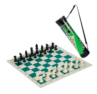 Foto 1 | Ajedrez Profesional Piezas Blancas Y Negras En Cubo, Verde