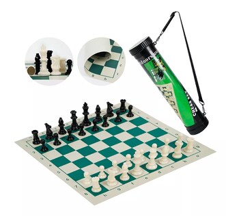 Foto 3 | Ajedrez Profesional Piezas Blancas Y Negras En Cubo, Verde