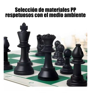 Foto 4 | Ajedrez Profesional Piezas Blancas Y Negras En Cubo, Verde
