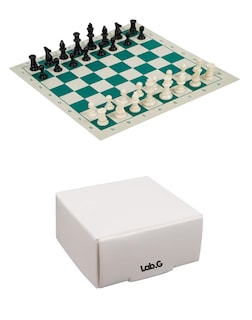 Foto 1 | Ajedrez Profesional Piezas Blancas Y Negras En Cubo, Verde