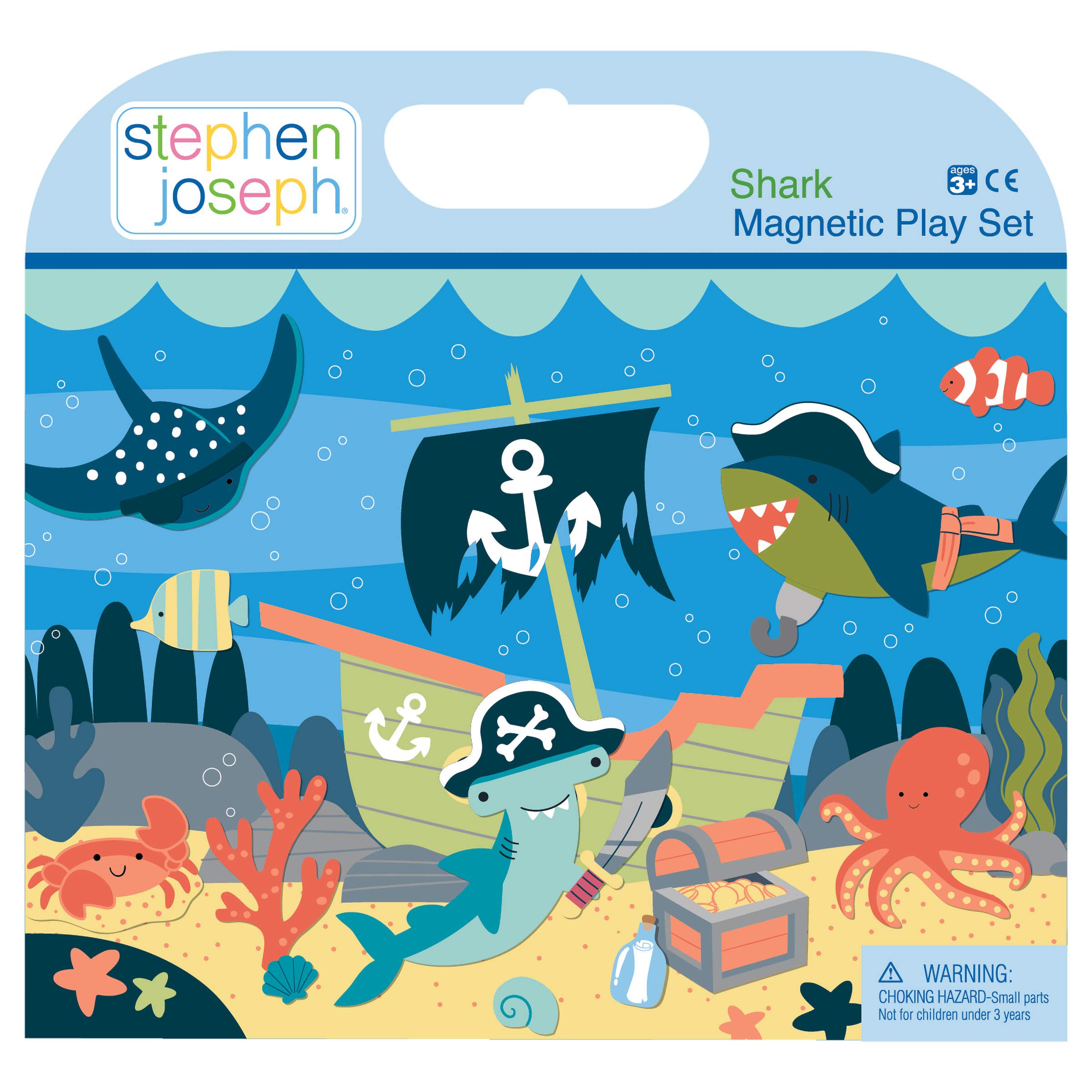Set De Juego Magnético Stephen Joseph Shark Sj1108 Pequeño - Venta Internacional.