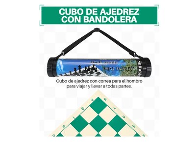 Foto 4 | Xtellar Ajedrez Profesional Magnético Y Plegable – Juego De Ajedrez Y Damas De 40cm