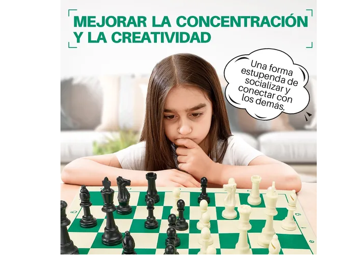 Foto 6 pulgar | Xtellar Ajedrez Profesional Magnético Y Plegable – Juego De Ajedrez Y Damas De 40cm