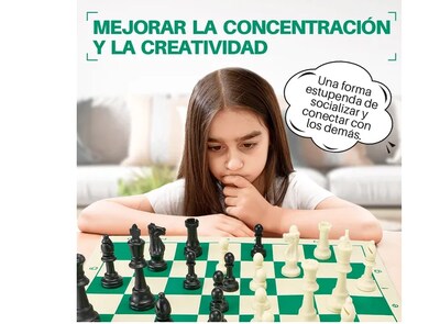 Foto 5 | Xtellar Ajedrez Profesional Magnético Y Plegable – Juego De Ajedrez Y Damas De 40cm