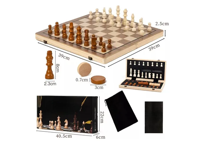Foto 2 | Xtellar - Set De Ajedrez Y Damas Magnético De 39x39cm, Ideal Para Potenciar El Pensamiento Estratégico