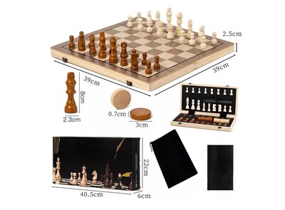 Foto 2 | Xtellar - Set De Ajedrez Y Damas Magnético De 39x39cm, Ideal Para Potenciar El Pensamiento Estratégico