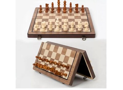 Foto 3 | Juego De Ajedrez Y Damas Magnético Xtellar De Madera 39x39 Cm, Estrategia Y Diversión Garantizadas
