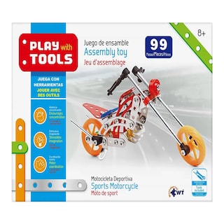 Foto 1 | Motocicleta Deportiva Mecano Play With Tools Multicolor