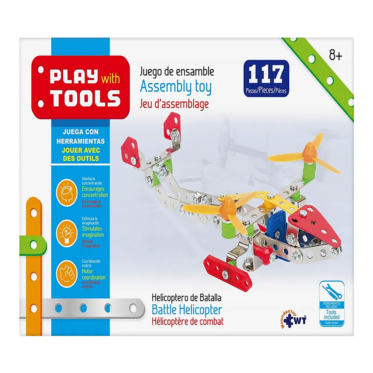 Helicóptero de Batalla Wuundentoy Play With Tools Tamaño Mediano