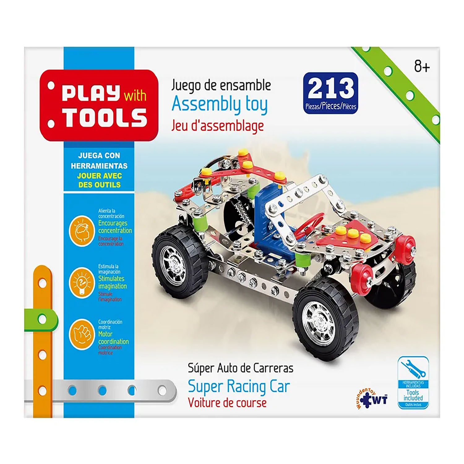 Super Auto de Carreras Grande Wuundentoy Play With Tools