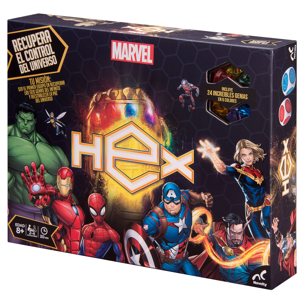 Juego de Mesa Marvel Hex Novelty