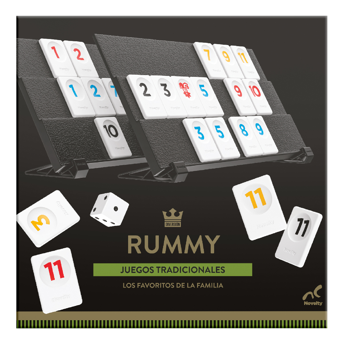 Foto 4 pulgar | Juego de Mesa en Familia Rummy Jumbo Novelty