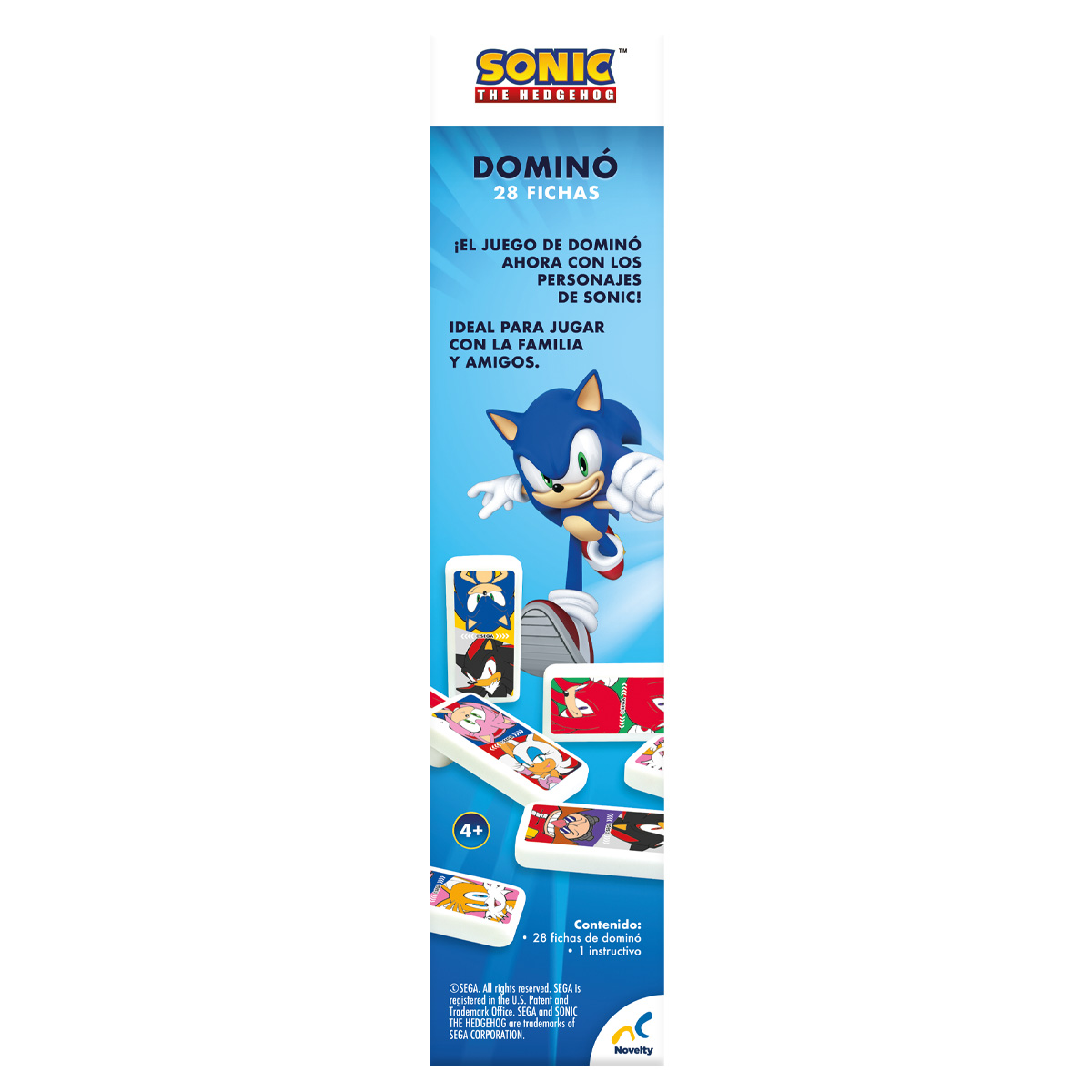 Foto 4 | Dominó Mediano para Niños de Sonic Novelty Multicolor