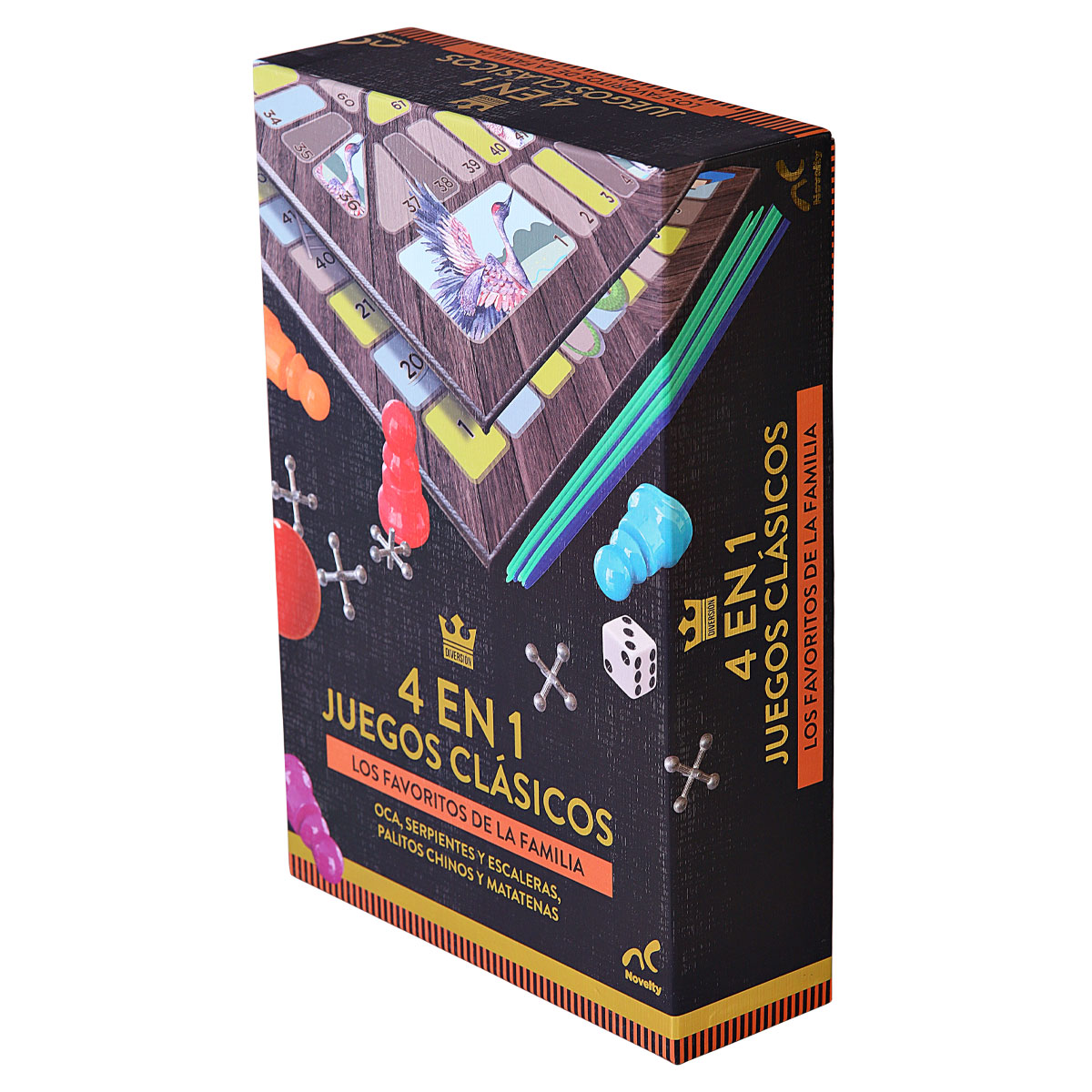 Set de Juegos Clásicos 4 en 1 para la Familia Novelty Multicolor