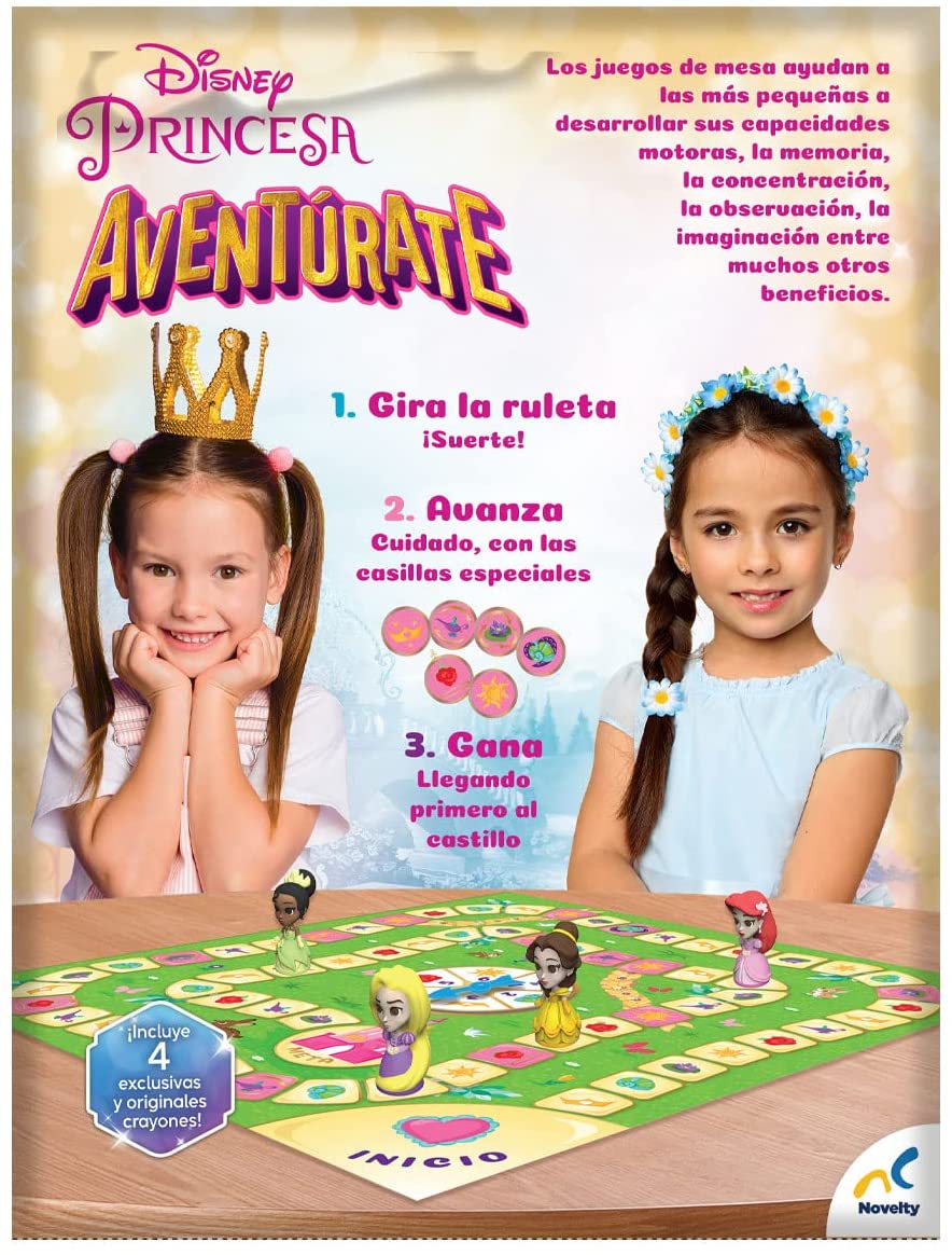 Foto 4 pulgar | Juego de Mesa Aventúrate Princesas Disney - Novelty