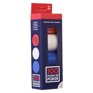 Foto 1 | Juego de Mesa Novelty - 100 Fichas Póker