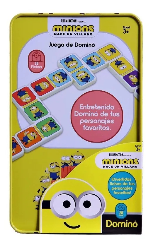 Foto 5 pulgar | Dominó Para Niños En Caja Metálica De Minions 2 - Novelty