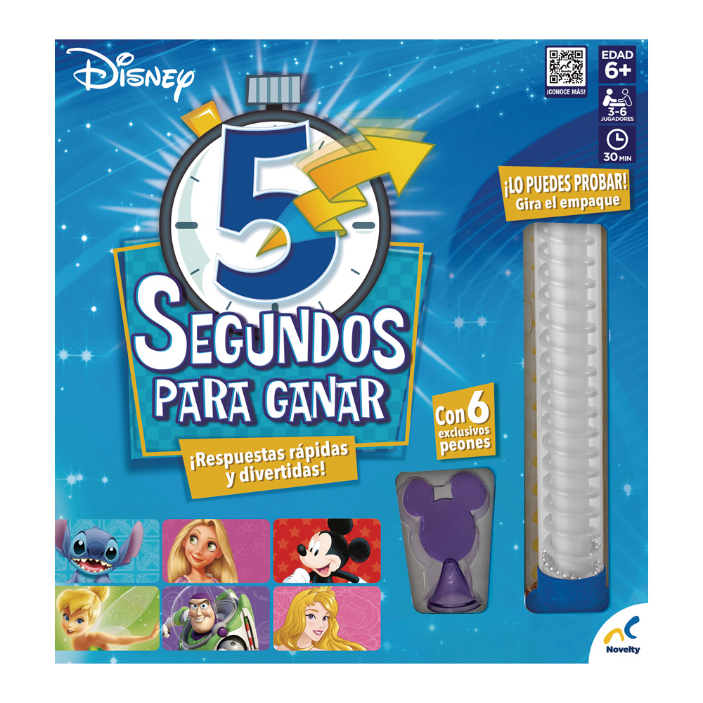 Foto 4 pulgar | Juego De Mesa En Familia 5 Segundos Para Ganar Disney - Novelty