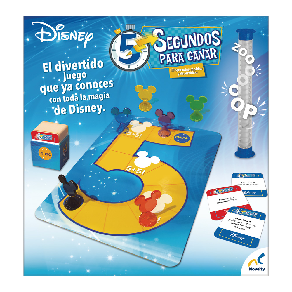 Foto 5 pulgar | Juego De Mesa En Familia 5 Segundos Para Ganar Disney - Novelty