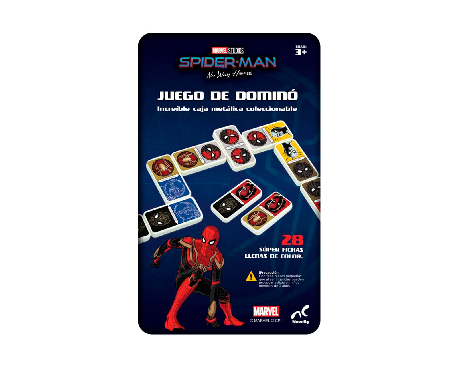 Foto 3 pulgar | Juego de Mesa Domino Novelty Spider- Man Fichas Temáticas