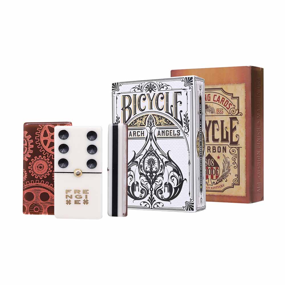Foto 5 pulgar | Dominó Inglés de 4 Capas Frengie Novelty Multicolor con Set de Barajas Bicycle