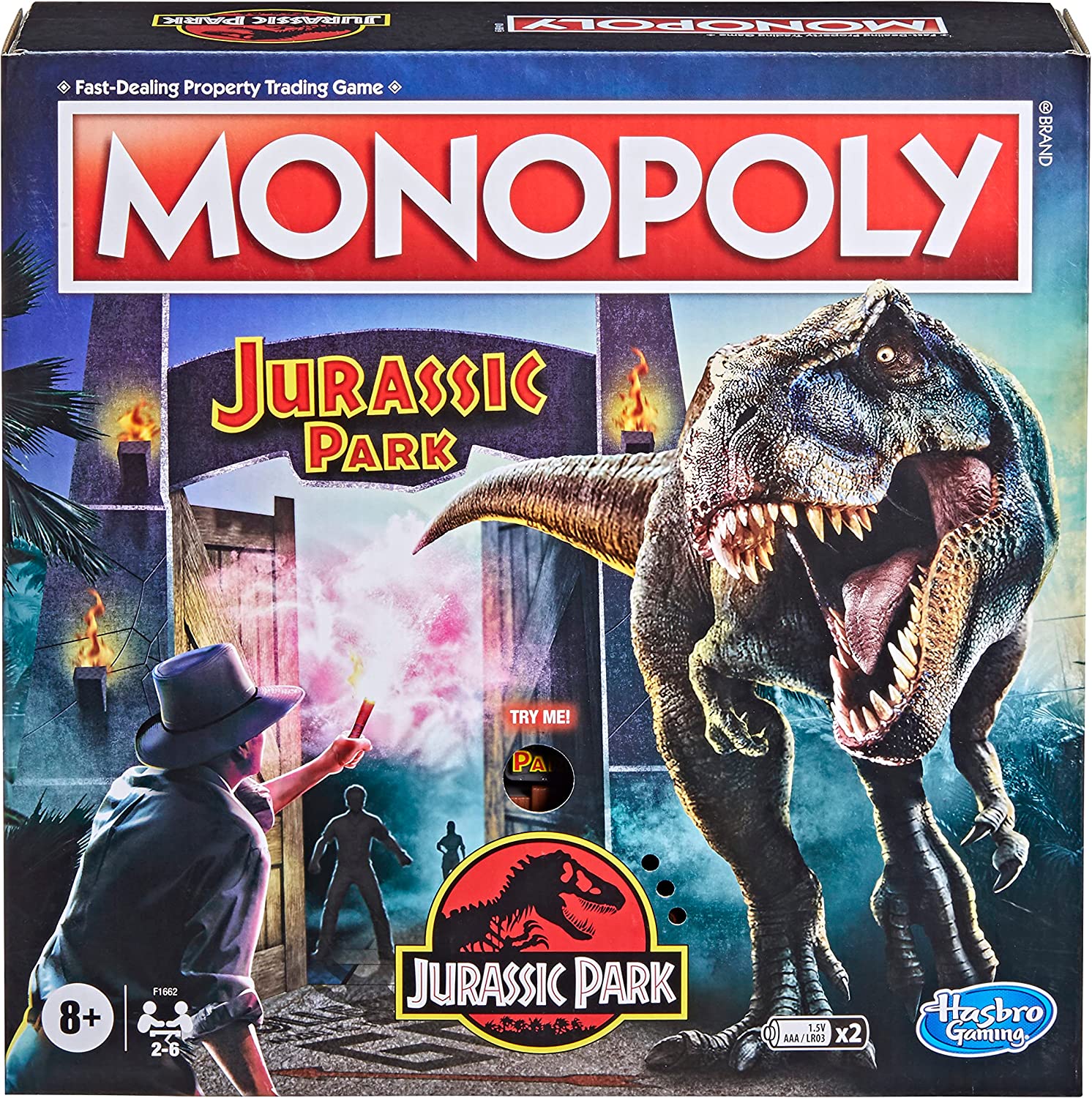 Foto 2 pulgar | Juego de Mesa Monopoly Jurassic Park Hasbro Sonidos