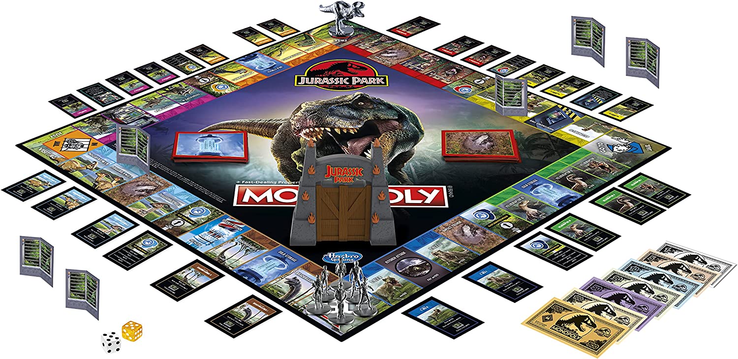 Foto 4 pulgar | Juego de Mesa Monopoly Jurassic Park Hasbro Sonidos