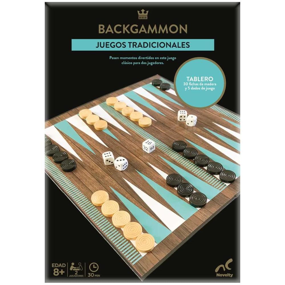 Foto 4 pulgar | Juego De Mesa Novelty Backgammon Clásico de Madera