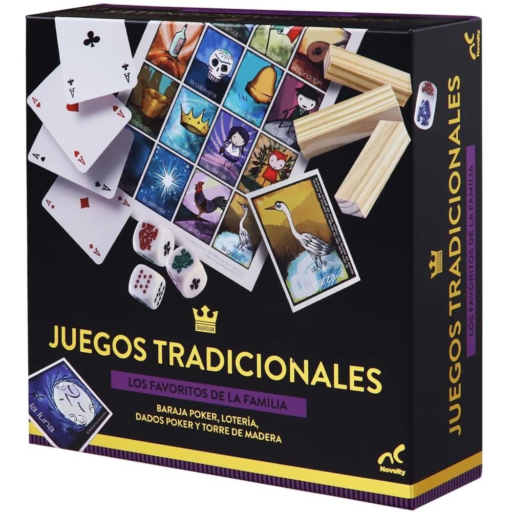 Foto 2 | Juegos 3 En 1 Lotería, Póker, Torre Madera Familiar