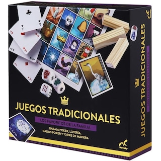 Foto 2 | Juegos 3 En 1 Lotería, Póker, Torre Madera Familiar