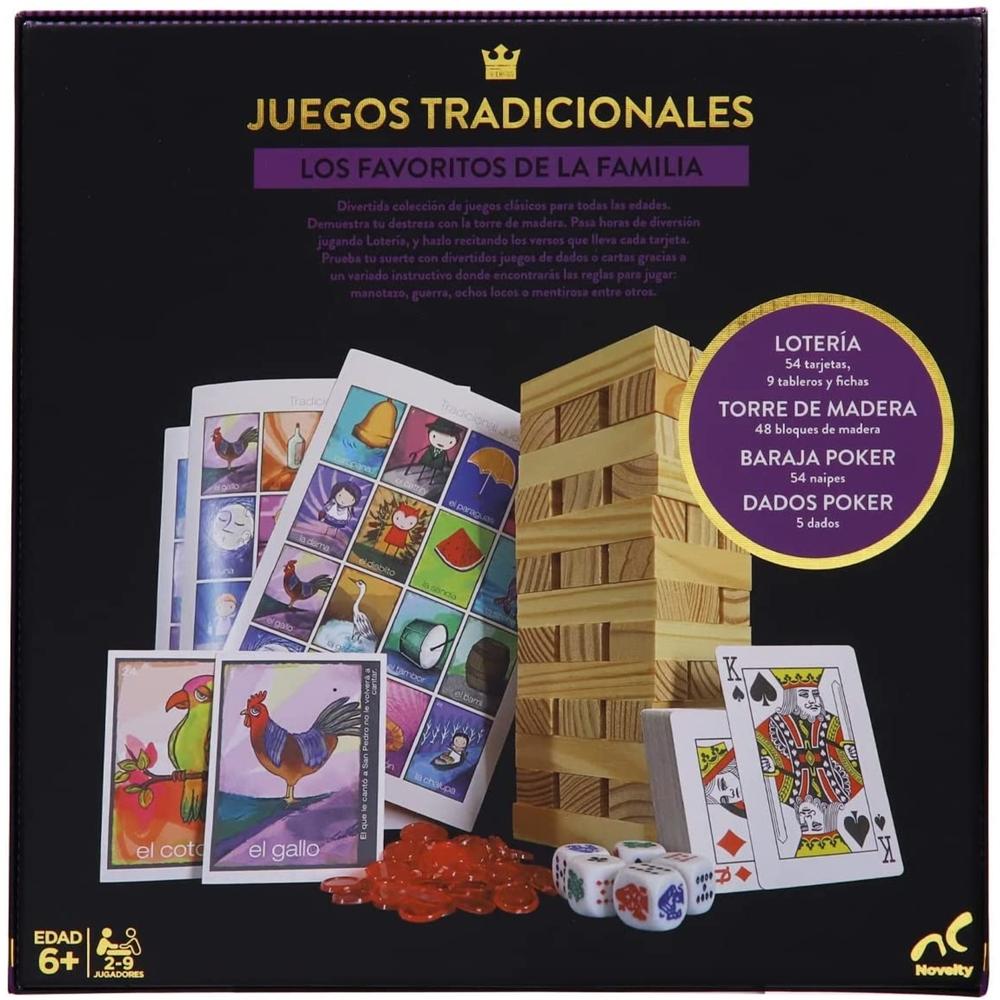 Foto 4 pulgar | Juegos 3 En 1 Lotería, Póker, Torre Madera Familiar